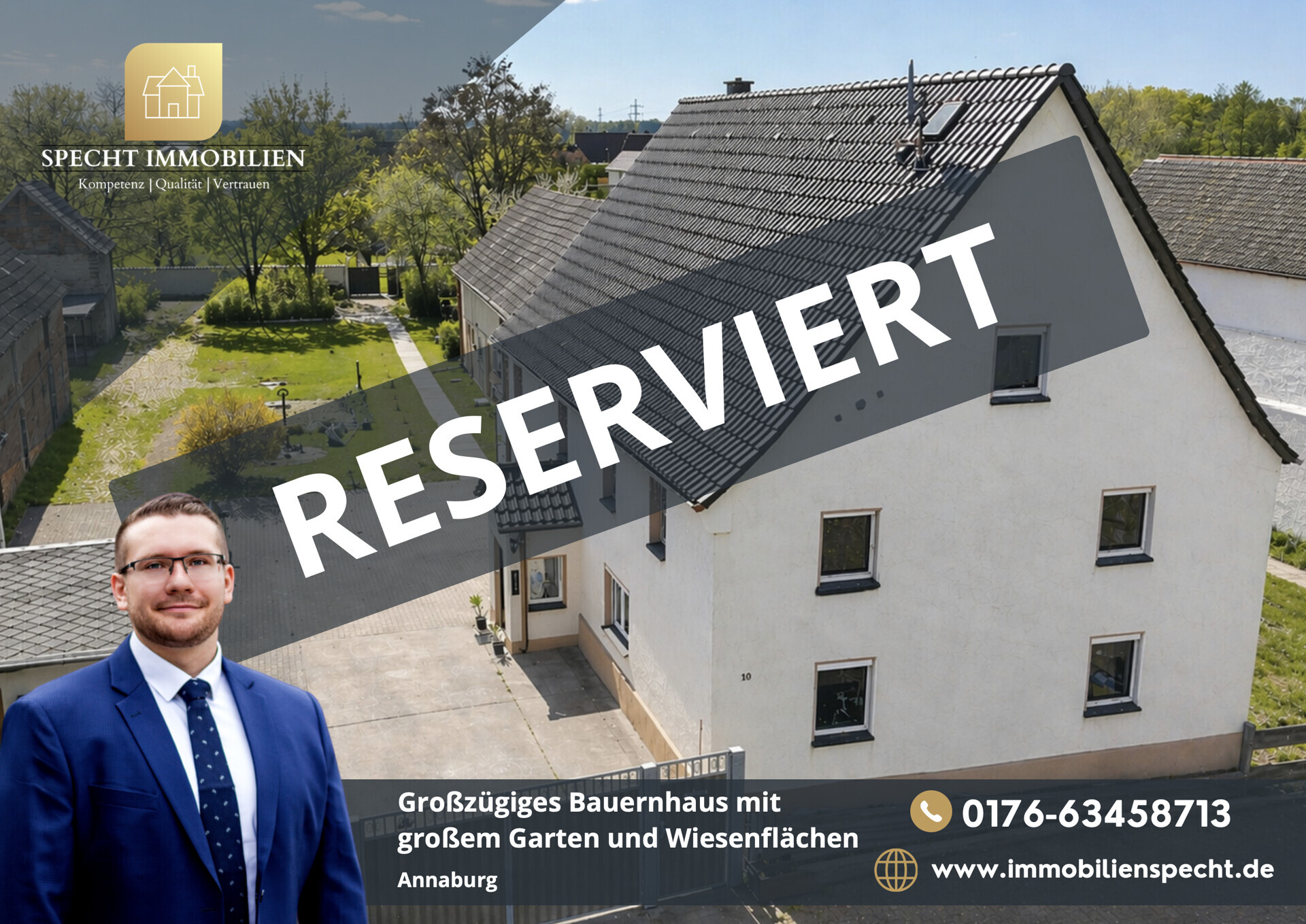 Großzügiges Bauernhaus mit großem Garten und Wiesenflächen